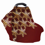 Golden Snowflake Print Baby Seat Cover