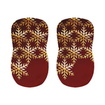 Golden Snowflake Print Bar Stool Covers