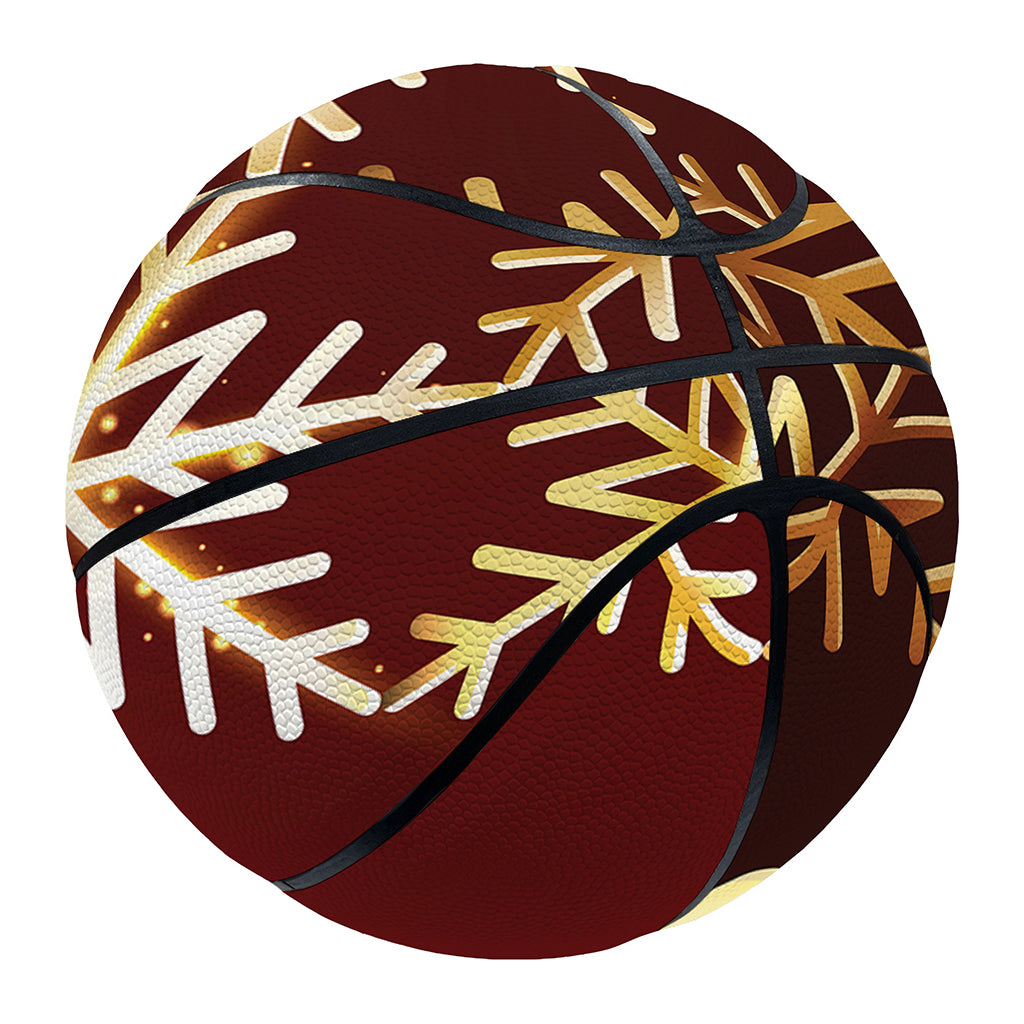 Golden Snowflake Print Basketball