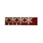 Golden Snowflake Print Bed Runner