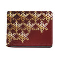 Golden Snowflake Print Bifold Wallet