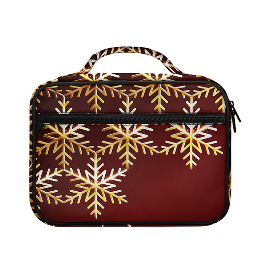 Golden Snowflake Print Briefcase Bible Bag