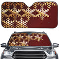 Golden Snowflake Print Car Windshield Sun Shade