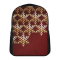 Golden Snowflake Print Casual Backpack