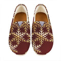 Golden Snowflake Print Casual Shoes