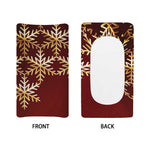 Golden Snowflake Print Changing Pad Cover