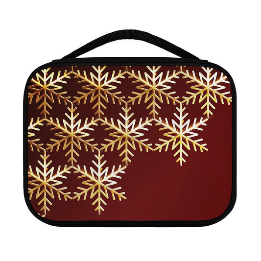 Golden Snowflake Print Classic Bible Case