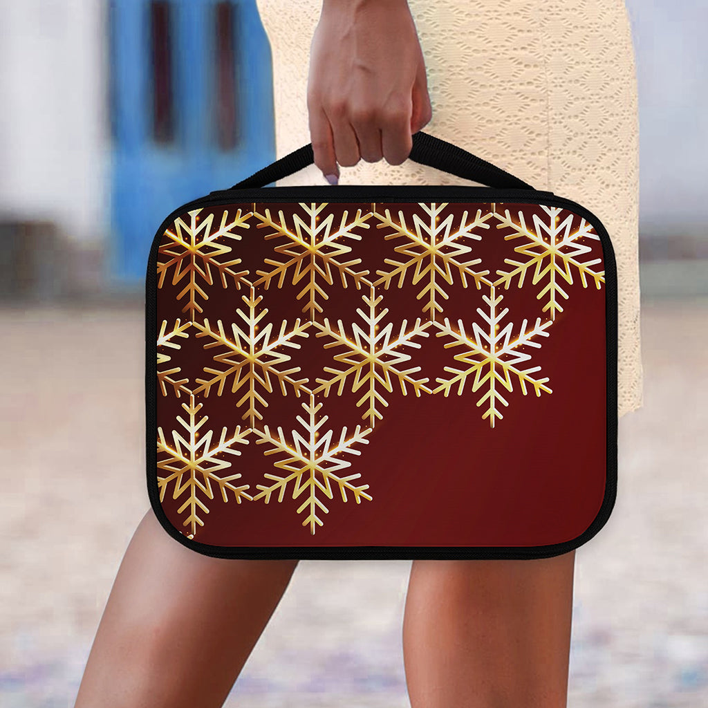Golden Snowflake Print Classic Bible Case