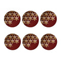 Golden Snowflake Print Coaster Set