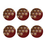Golden Snowflake Print Coaster Set