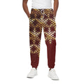 Golden Snowflake Print Cotton Sweatpants