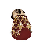 Golden Snowflake Print Dog Zip Up Jacket