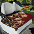 Golden Snowflake Print Golf Cart Seat Cover