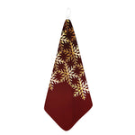 Golden Snowflake Print Hand Towel