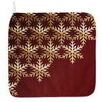 Golden Snowflake Print Hand Towel