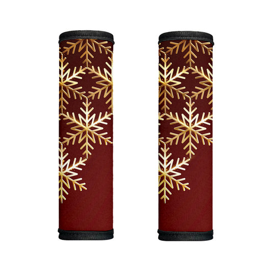 Golden Snowflake Print Handle Covers