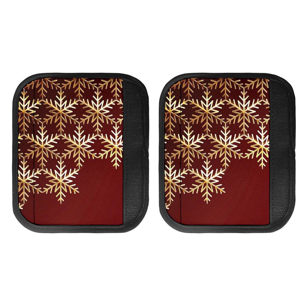 Golden Snowflake Print Handle Covers