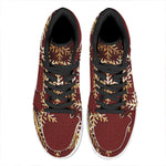 Golden Snowflake Print High Top Leather Sneakers