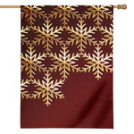 Golden Snowflake Print House Flag