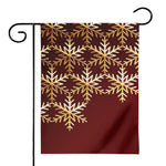 Golden Snowflake Print House Flag