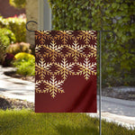 Golden Snowflake Print House Flag