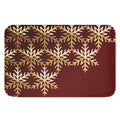Golden Snowflake Print Indoor Door Mat