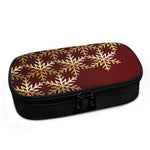 Golden Snowflake Print Insulin Cooler Travel Case