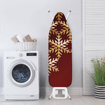 Golden Snowflake Print Ironing Board Cover