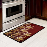 Golden Snowflake Print Kitchen Mat