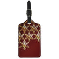 Golden Snowflake Print Luggage Tag