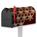 Golden Snowflake Print Mailbox Cover