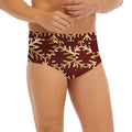 Golden Snowflake Print Men's Briefs