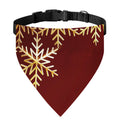 Golden Snowflake Print Over The Collar Dog Bandana