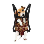 Golden Snowflake Print Pet Carrier Backpack