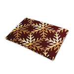 Golden Snowflake Print Pet Cooling Mat Cover