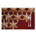Golden Snowflake Print Placemat