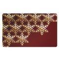 Golden Snowflake Print Polyester Doormat