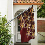Golden Snowflake Print Polyester Flag