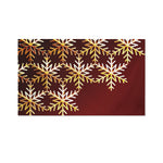 Golden Snowflake Print Polyester Flag