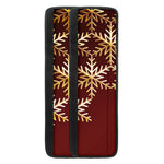 Golden Snowflake Print Refrigerator Handle Covers
