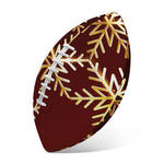 Golden Snowflake Print Rugby Ball