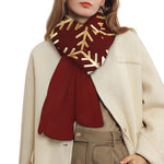 Golden Snowflake Print Scarf
