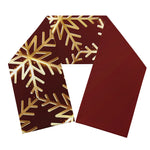 Golden Snowflake Print Scarf