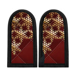 Golden Snowflake Print Skillet Handle Cover
