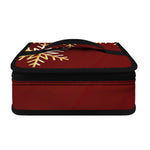 Golden Snowflake Print Small Lunch Bag