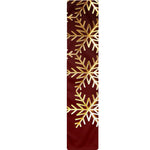 Golden Snowflake Print Table Runner