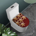 Golden Snowflake Print Toilet Lid Cover