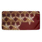 Golden Snowflake Print Towel