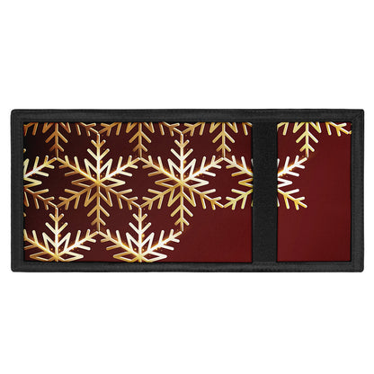 Golden Snowflake Print Trifold Wallet