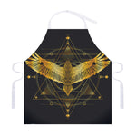 Golden Spiritual Bird Print Adjustable Apron